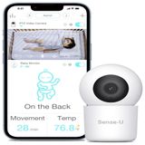 Baba Eletronica Camera Remota Com Audio Birecional Visao Noturna E Deteccao De Movimento, Sense U Su Wa003, Branco