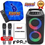 Karaoke Party Box +de 2000 Musicas + 2 Microfones Sem Fio +