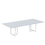 Mesa De Reunião Retangular 200x90cm Mr2000p25tub Cinza/branco