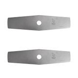 Kit 2 Facas Lâminas 2 Pontas Roçadeira 350mm furo 1' pintada 1,7mm