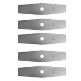 Kit 5 Facas Lâminas 2 Pontas Roçadeira 350mm furo 1' pintada 1,7mm