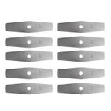 Kit 10 Facas Lâminas 2 Pontas Roçadeira 350mm furo 1' pintada 1,7mm