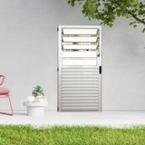 Porta Basculante Palheta De Alumínio 210 X 80cm Linha 25 Lado Esquerdo Esquadrias Bergamo Branco