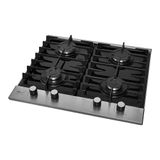 Cooktop A Gás Fischer 4 Bocas Platinium Mesa Vidro Bivolt