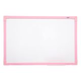 Quadro Branco Moldura Mdf 80 X 60cm Stalo Rosa