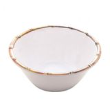 Bowl Borda De Bambu Melamina Branco Bon Gourmet 15x6cm