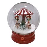 Globo De Neve Natalino Iluminado C/som E Neve Florarte 60928