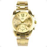 Relogio Feminino Dourado Aço Inoxidavel + Caixa Moda Casual