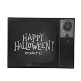 Decoração Quadro Iluminado Happy Halloween Com Luz