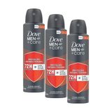 Kit 3 Desodorantes Aerosol Dove Men+care Proteção Antibacteriana 150ml