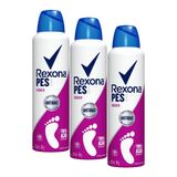 Kit 3 Desodorantes Aerossol Para Os Pés Rexona Women 153ml