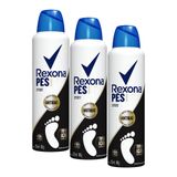 Kit 3 Desodorantes Aerossol Para Os Pés Rexona Sport 153ml