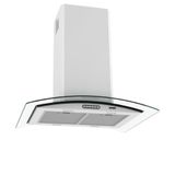 Coifa Terim Ilha Teto Vidro Curvo 75 Cm Branco 220v