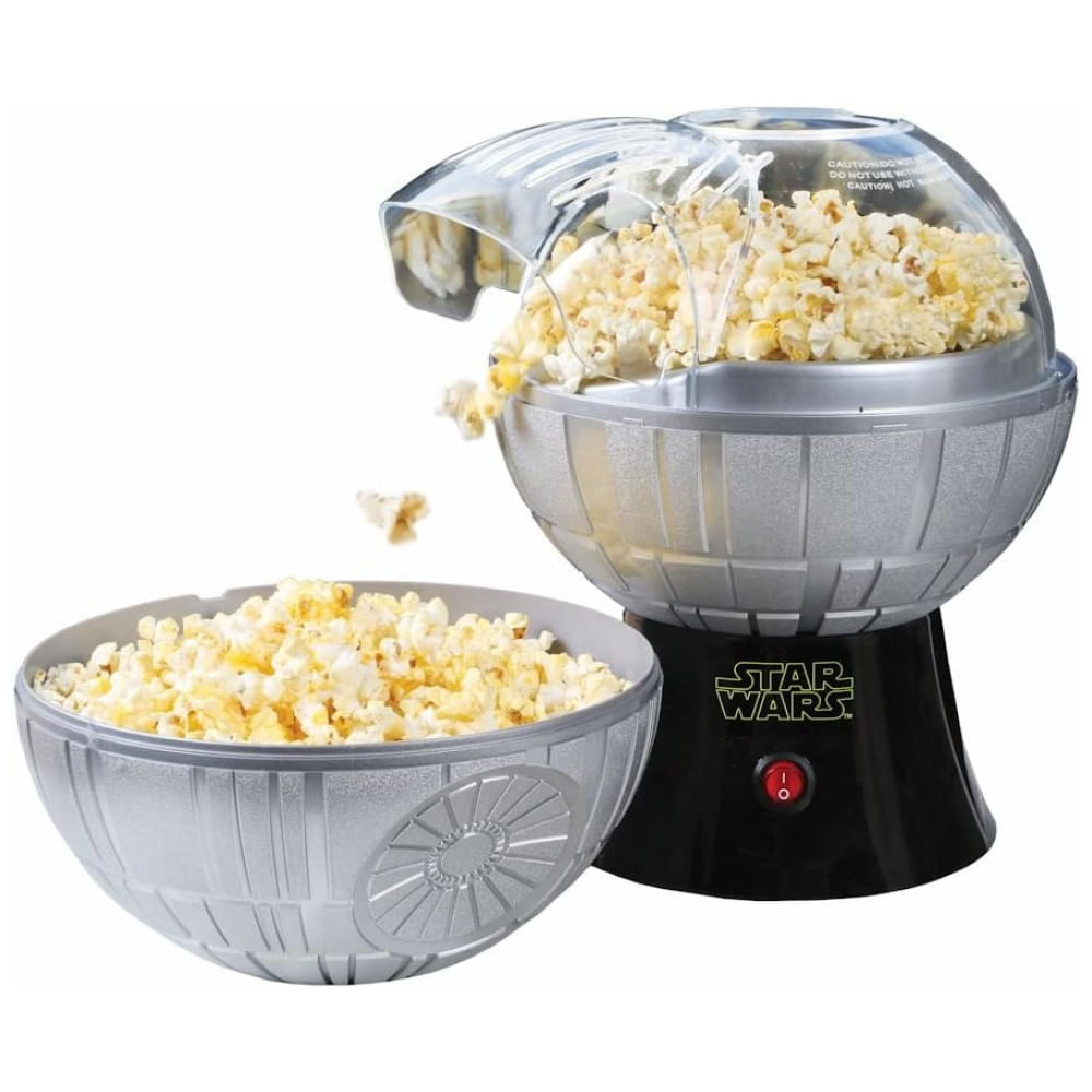 Pipoqueira Elétrica Com Tema Star Wars Death Star E Tigela Removível, 110v, Uncanny Brands, Cinza