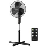 Ventilador Pedestal Com Oscilação De 80°, 3 Modos, 3 Velocidades, Temporizador 7,5h E Controle Remoto, 110v, Holmes, Preto