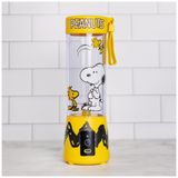 Liquidificador Portátil 400ml Com Tema Peanuts Snoopy &amp; Woodstock, Carregamento Via Usb E 2 Modos, 150w, Uncanny Brands, Amarelo