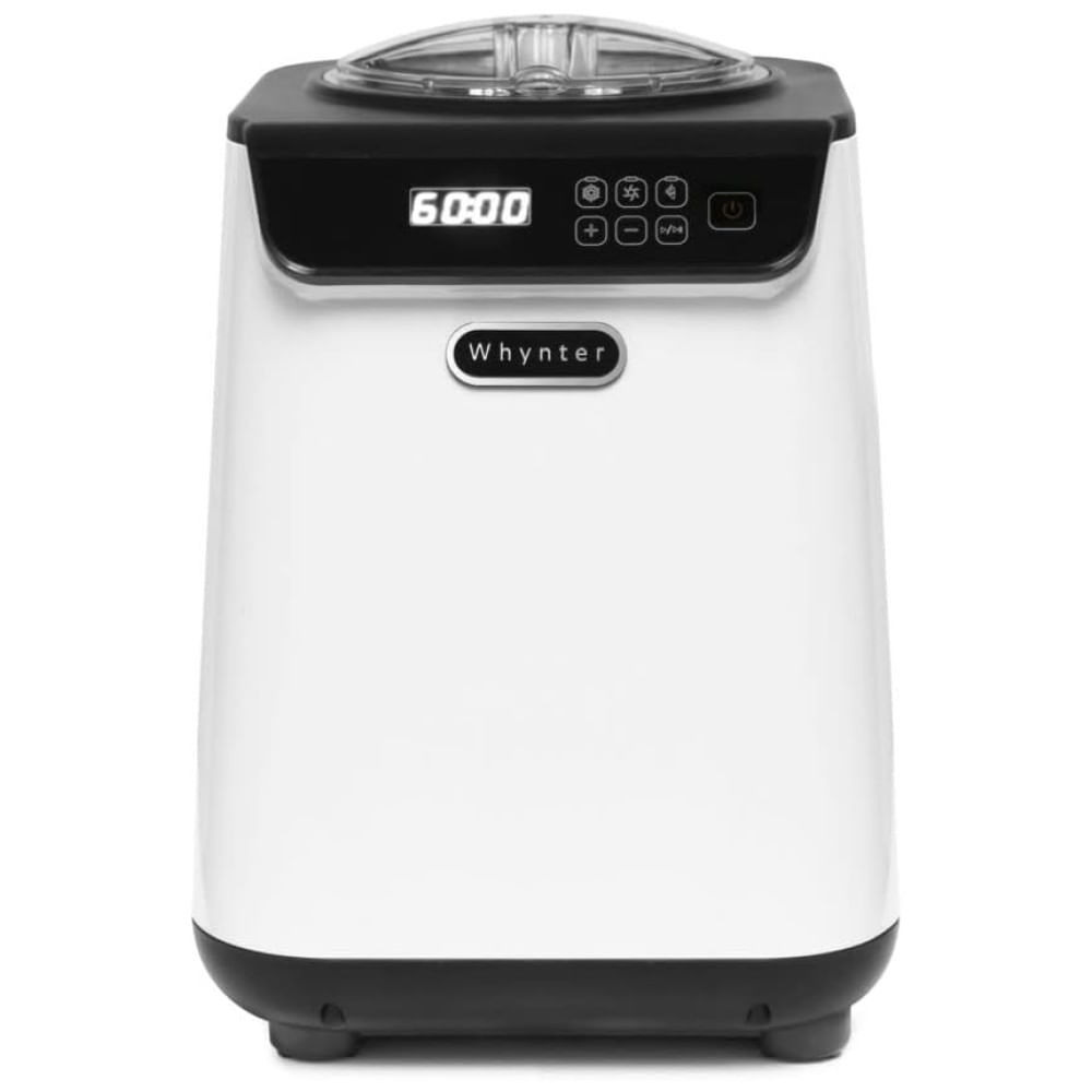 Máquina De Sorvete Automática 1,2l Com Visor Digital Lcd, Temporizador, Sem Pré-congelamento E Compressor Integrado, 110v, Whynter Icm-128ws, Branca