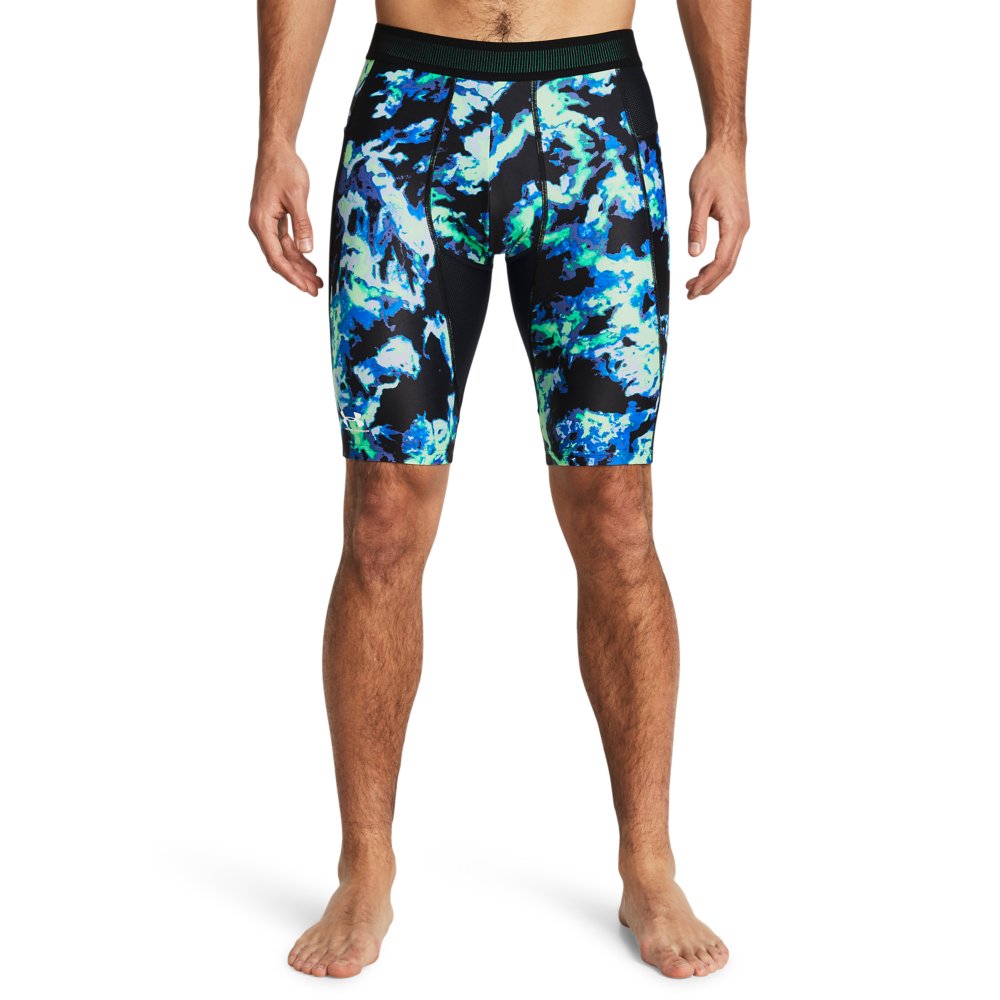 Shorts De Compressão Masculina Under Armour Heatgear Iso-chill Printed G Verde