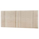 Cabeceira Estofada Cama Casal Queen Size Com Led Moderna 160 Cm Cor:linho Bege