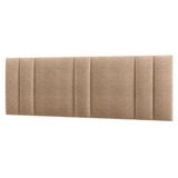 Cabeceira Estofada Cama Casal King Size Com Led Moderna 200 Cm Cor:buclé Bege