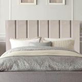 Cabeceira Cama Casal Queen Size 160 Cm Eloá Corino E Frame Cor:bege