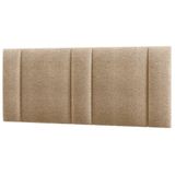 Cabeceira Estofada Cama Casal Queen Size Com Led Moderna 160 Cm Cor:buclé Bege