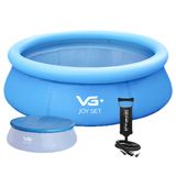 Piscina Inflavel Joy Set 4760l Circular 300cm Com Capa Bomba Vg Plus