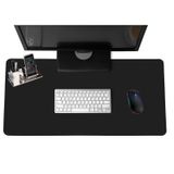 Mousepad Desk Pad Extra Grande 100x30 De Couro E Apoio Copo