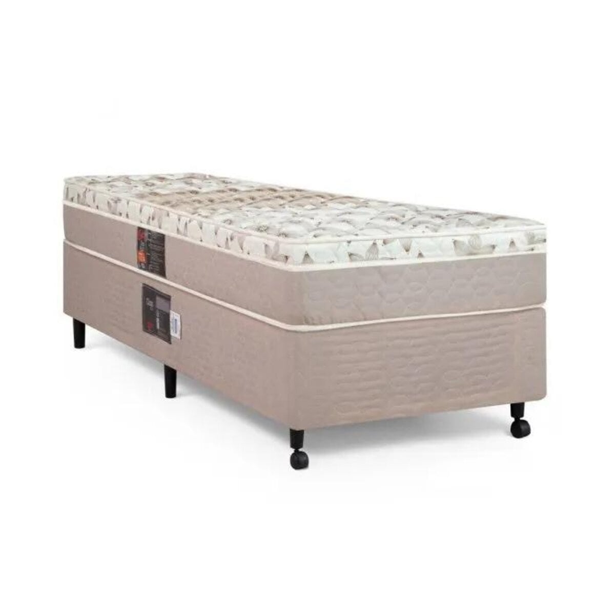 Cama Box Solteiro Castor Class Pocket 88x188x52 + Box Castor