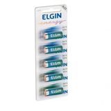 5 Pilhas Baterias Elgin 12v A23 Controle Portão Alarme
