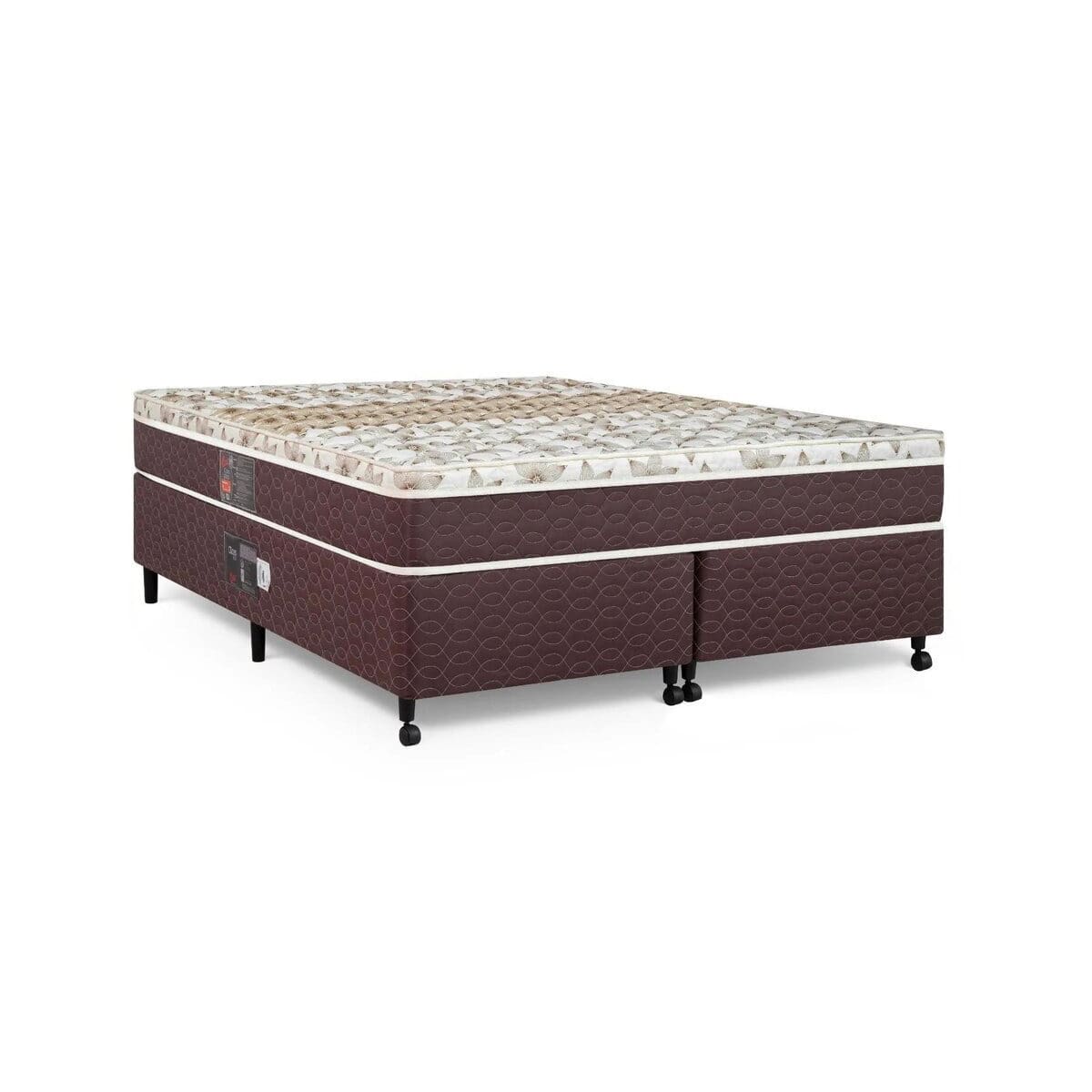 Cama Box Queen Castor Class Pocket Hibrido 158x198x52 + Box Castor