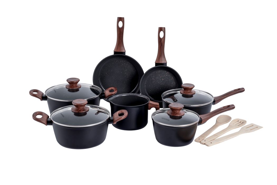 Jogo De Panelas 10 Peças Ceramica Induçao Mimo Style Cook Black