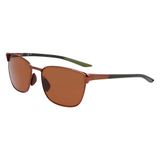 Óculos De Sol Nike Metal Fusion Fv2377 215 - Marrom 55 - Marrom - Masculino - 55 - Retangular - Metal