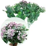 Kit 12 Plantas Kalanchoe Artificiais Flores Rosa Jardim 30cm
