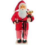 Boneco Natalino Papai Noel Dorminhoco Ursinho Pijama De 90cm