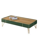 Mesa De Centro Cadenza Com Pés Em Aço Verde Pistache/freijo