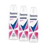 Kit 3 Desodorantes Antitranspirantes Rexona Feminino Powder Dry 150ml