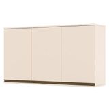 Armário Aéreo 3 Portas 120 Cm Évelin Off White - Henn