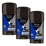 Kit 3 Desodorantes Rexona Clinical Clean 58g