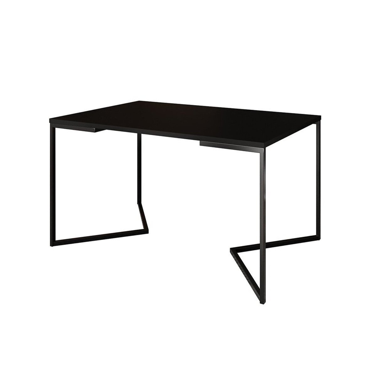 Mesa Jantar Industrial Retangular 137x90cm Base V Ferro Preto