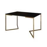 Mesa De Jantar Industrial Retangular 137x90cm Base V Preto