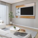 Painel Amsterdã Com Led Para Tv De Até 65 Polegadas Naturalle/off White