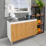 Balcão De Pia Cozinha 120cm Armário Gabinete Morgana Hanover