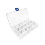 Caixa Organizadora Retangular 17.6x10.2x2.2cm 15 Divisórias