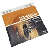 Encordoamento Violão Aço 10-47 D&#39;addario Bronze 80/20 Ej10-b