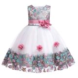 Vestido De Batismo De Casamento De Princesa Qunsia Para Menina De 4 Anos Rosa