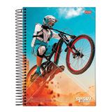 Caderno Espiral Jandaia Universitário Capa Dura Sport 20 Matérias 320 Folhas - Embalagem com 2 Unidades (Sortidos)