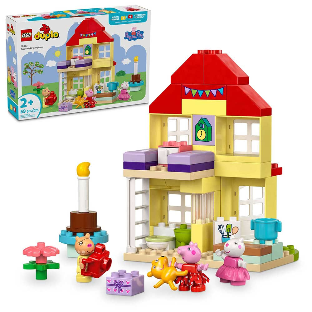 Bloco De Montar Duplo Casa De Aniversario Da Peppa Pig 59 Pecas Lego