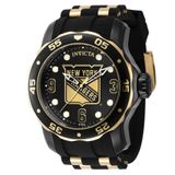 Relgio Masculino Invicta Nhl New York Rangers - 48mm, Ouro E Preto. Modelo Zg-42324.