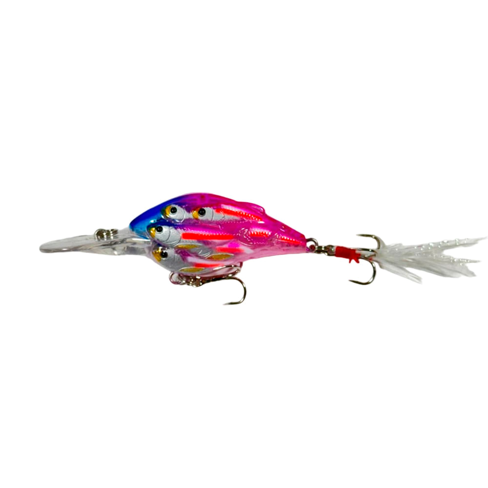 Isca Artificial Pesca Deyu 3d Pgqa-06 Minnow Cardume Abs Meia Agua 8cm 9g